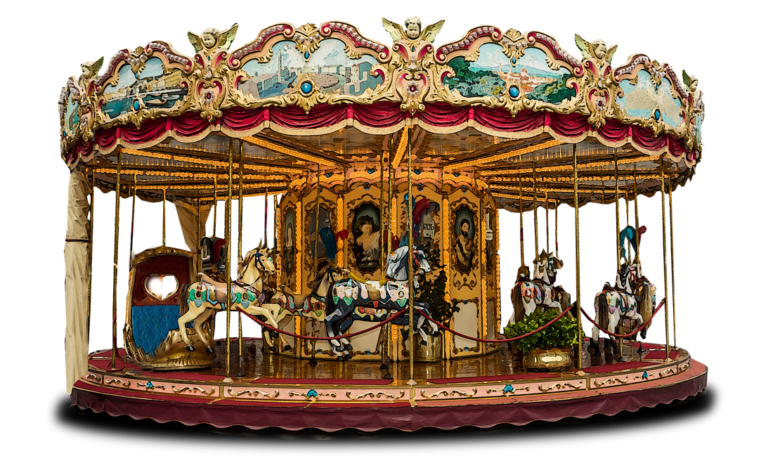 On a carousel