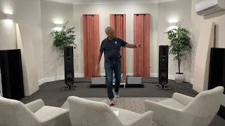 HiFi equipment between the speakers