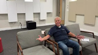 Room treatment behind the listener