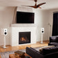 Satin White Pair With Stands
