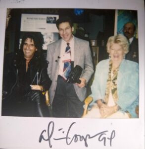 Alice Cooper, Ken Sander and Alice's mom, CES 1994.