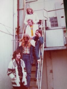 Roye and members of Nektar, taken in earlier days in Germany.