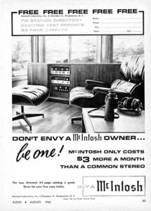 An extra $3 a month for an uncommon stereo? Sold! From Audio, August 1966.