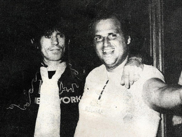 Keith Richards and Eppy Epstein, 1977. Photo courtesy of Steve Rosenfield.
