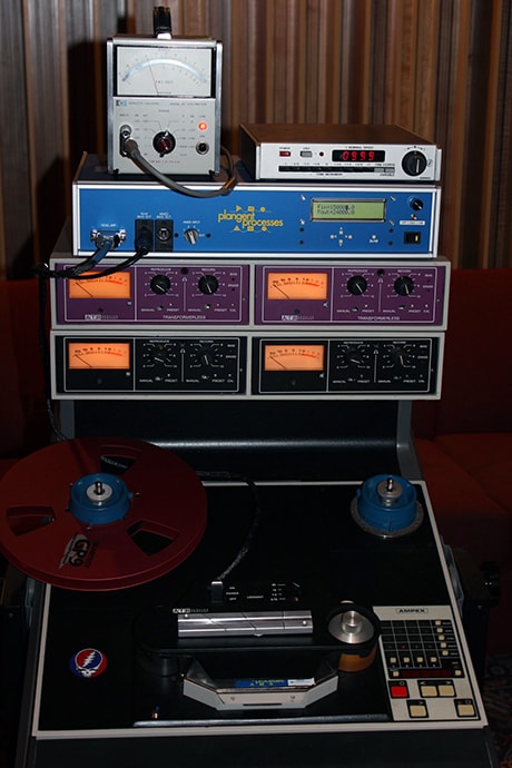 The Ampex ATR-104 with a selection of electronics.