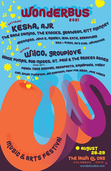 WonderBus 2021 festival poster.