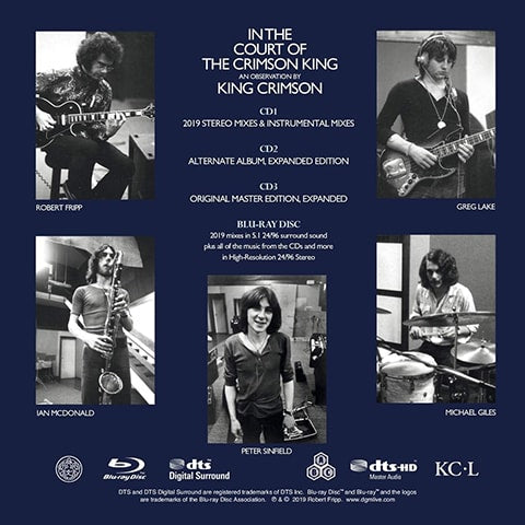 King Crimson, In the Court of the Crimson King, front and back covers of the expanded 2019 CD/Blu-ray edition.