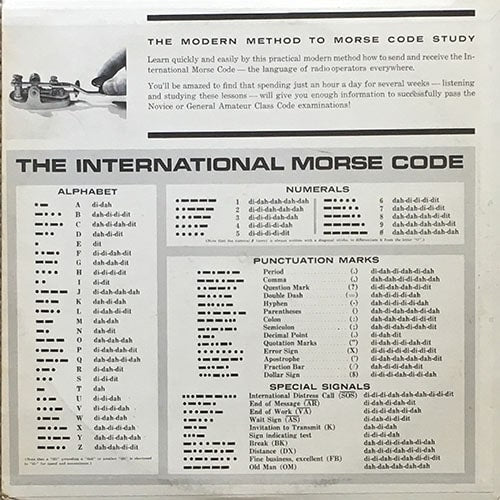 Learn Morse Code the Easy Way, back cover.