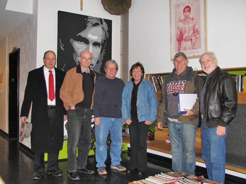 The Museum of Magnetic Sound Recording board of directors, left to right: Thomas “Pat” Washburn, Michael F. Murray, Bennie Wallace, Chris Theophilus, Lloyd Cates, Martin Theophilus.