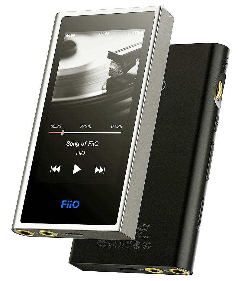 The Fiio M9's built-in AKM DAC can handle DSD 64 and 128, PCM up to 24/192, and can support 4 GB of internal storage. With apps for Tidal and Qobuz, the digital audio player is a perfect source for the AudioEngine powered loudspeakers.