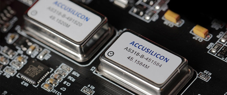 The X16 implements American-made Accusilicon master clocks.