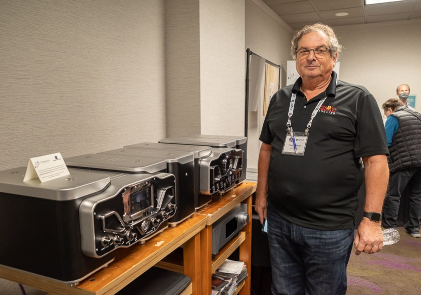 Elliot Goldman of Bending Wave USA with the mighty WADAX Atlantis Reference DAC.