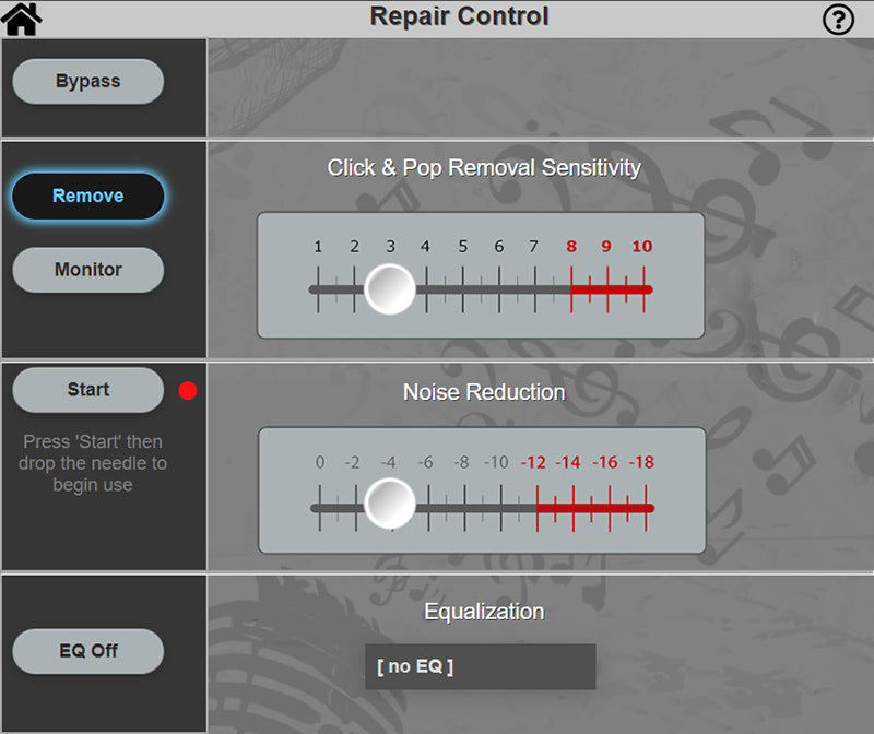 Screen shot of Repair mode.