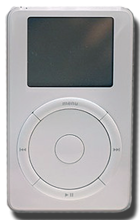 First-generation Apple iPod. Courtesy of Wikipedia.