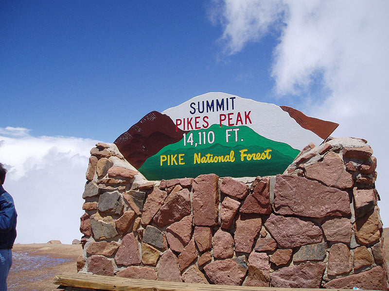 At the summit of Pikes Peak. Courtesy of Wikimedia Commons/Charles Williams.