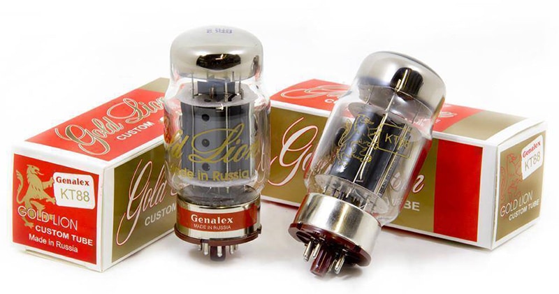 New Genalex Gold Lion KT88 power tubes. From the Upscale Audio website.