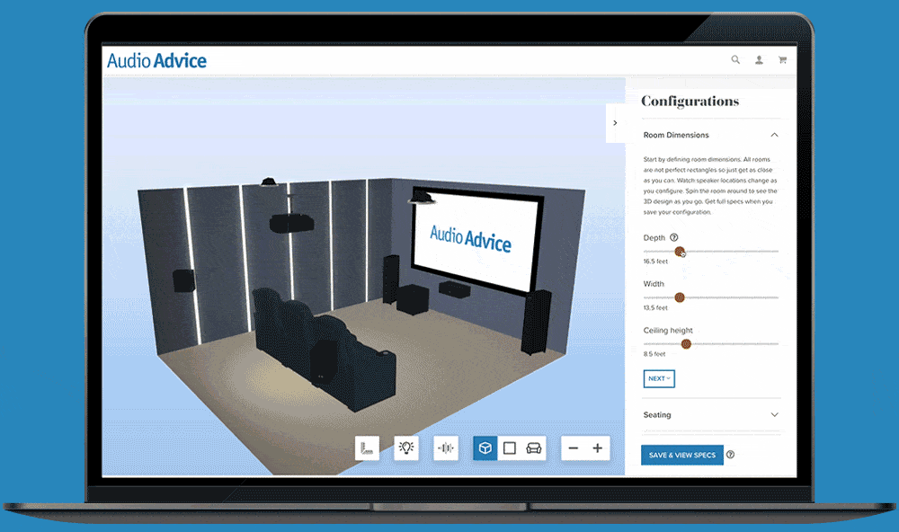 Demo of Audio Advice's Home Theater Designer software.