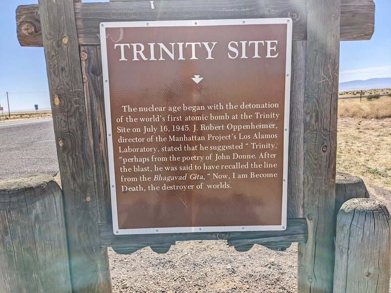 Trinity Site, location of the first atom bomb detonation in 1945.