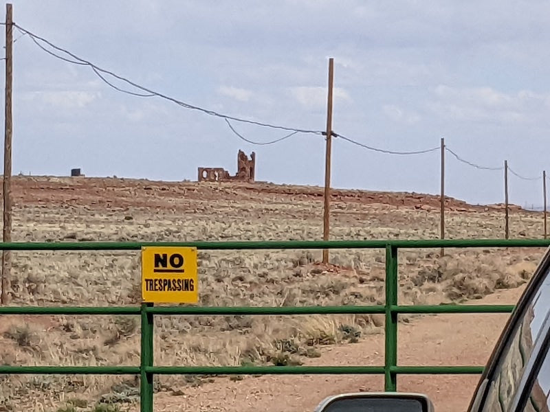 The old observation tower at the Meteor Crater, Winslow, Arizona.