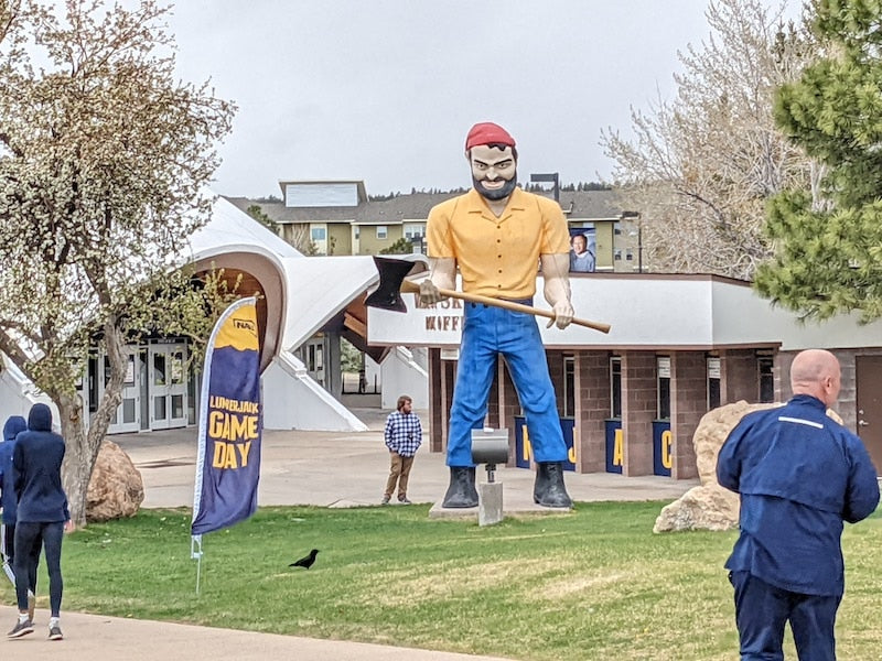 Muffler man at Northern Arizona University.