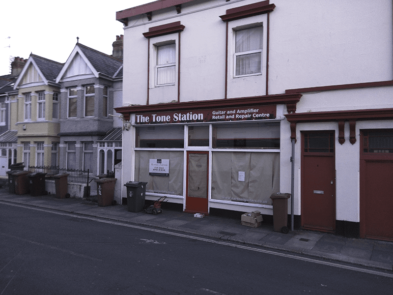 The music store where Russ used to work (after it had changed ownership).