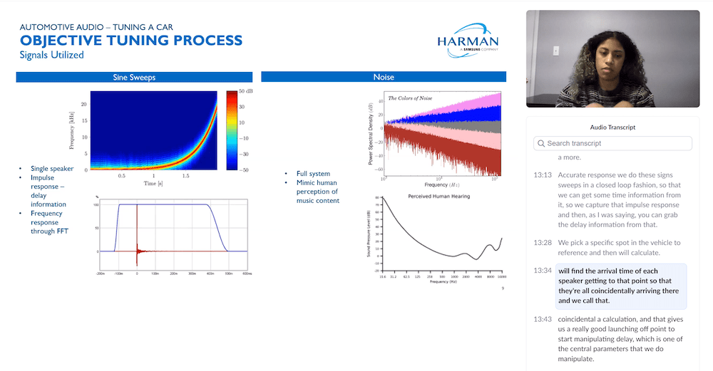 Graphic display of acoustic response sweep tests. Courtesy of AES.