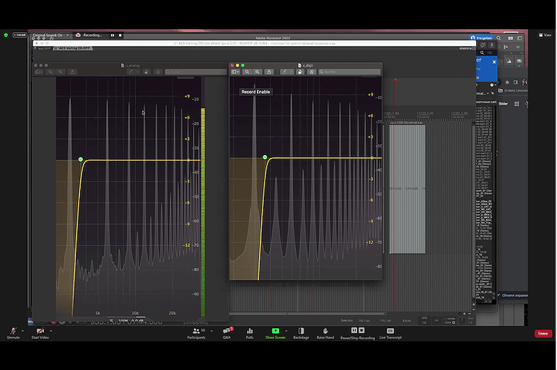 Analog harmonic distortion (L) vs. digital harmonic distortion (R). Courtesy of AES.