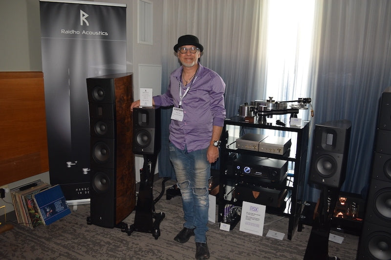 Bruce Ball of A/V Luxury Group International with some of their product offerings.