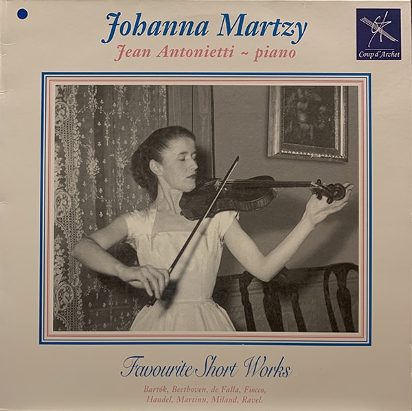Johanna Martzy, Favourite Short Works LP.