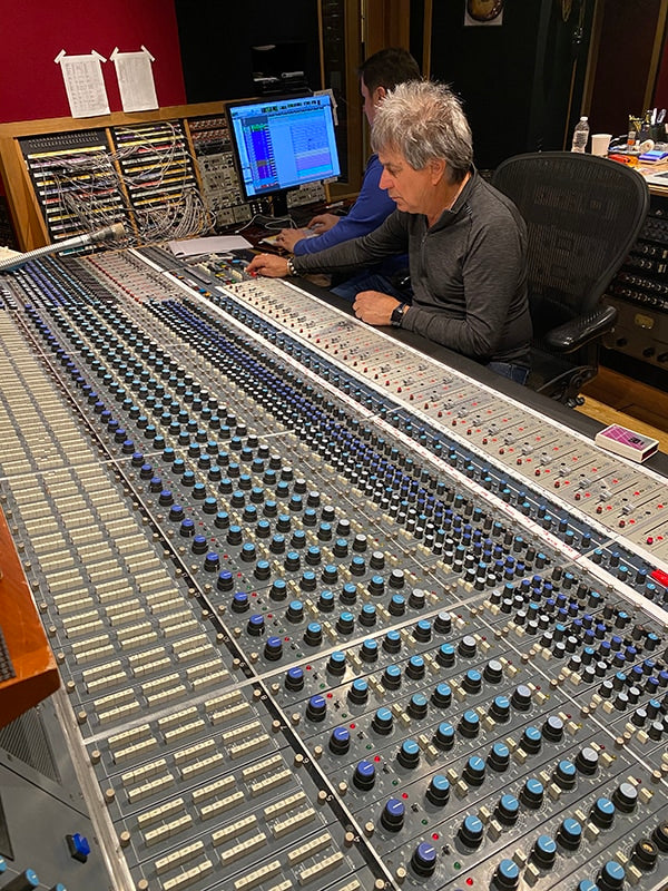 Val Garay behind the board at Blackbird Studio. Courtesy of Clyne Media.