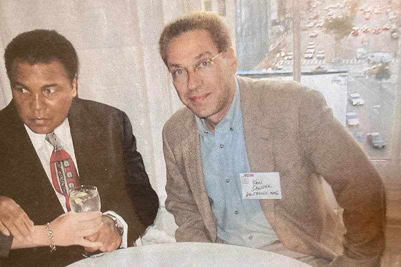 Muhammad Ali and Ken. Photo taken inside the Puck Building.