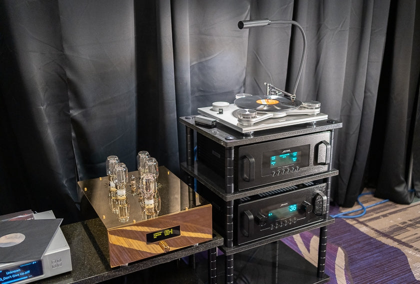 The Lampizator room featured the buzzworthy Pacific DAC, paired with Audio Research electronics.