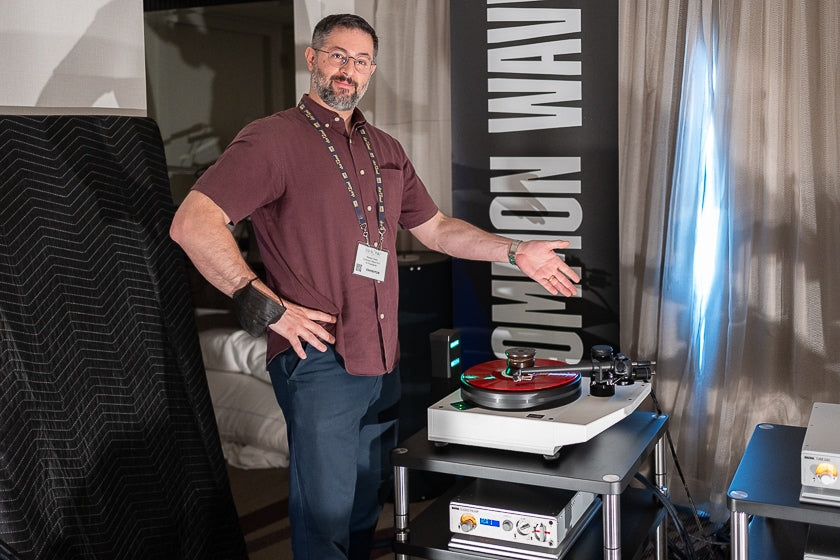 Submitted for your approval: Wesley Katzim shows off gear from Los Angeles audio retailer Common Wave Hi-Fi.