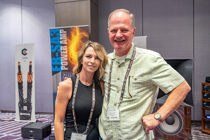 Tammy Johnson of Kimber Kable and Peter Norbaek, president of PBN Audio.