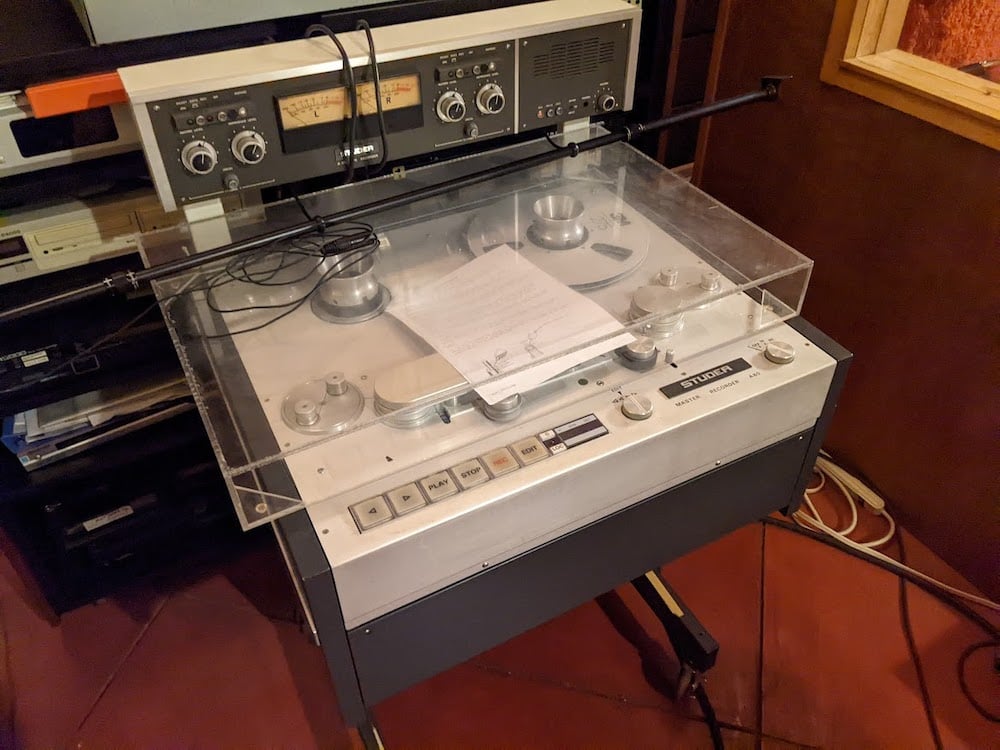 The Studer A80 tape machine.