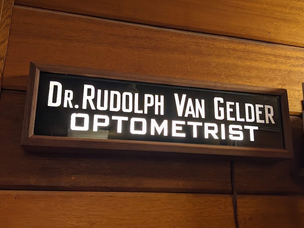 Dr. Van Gelder's original office sign.