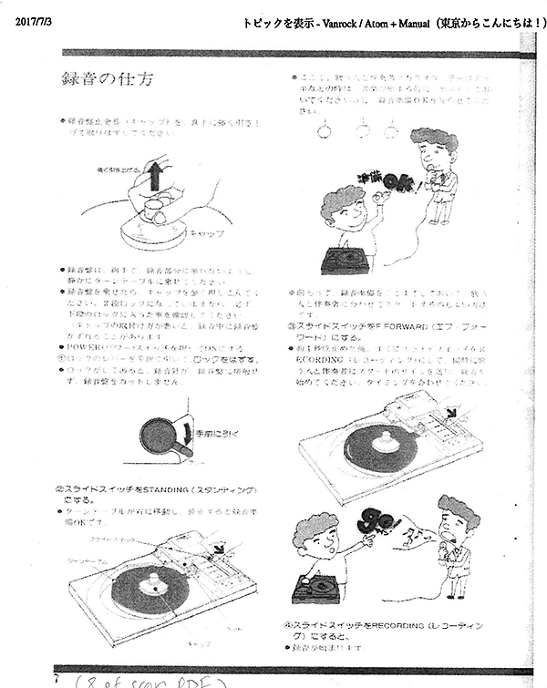 A page from the Japanese Vestax VRX-2000 manual.