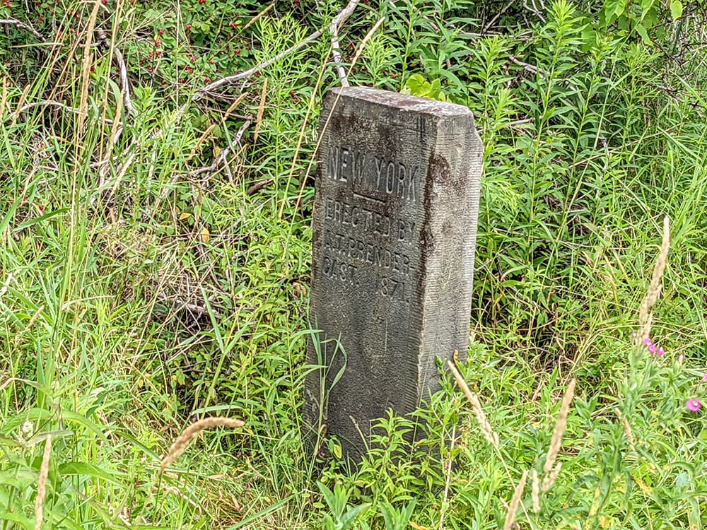 Marker for the 42nd Parallel.