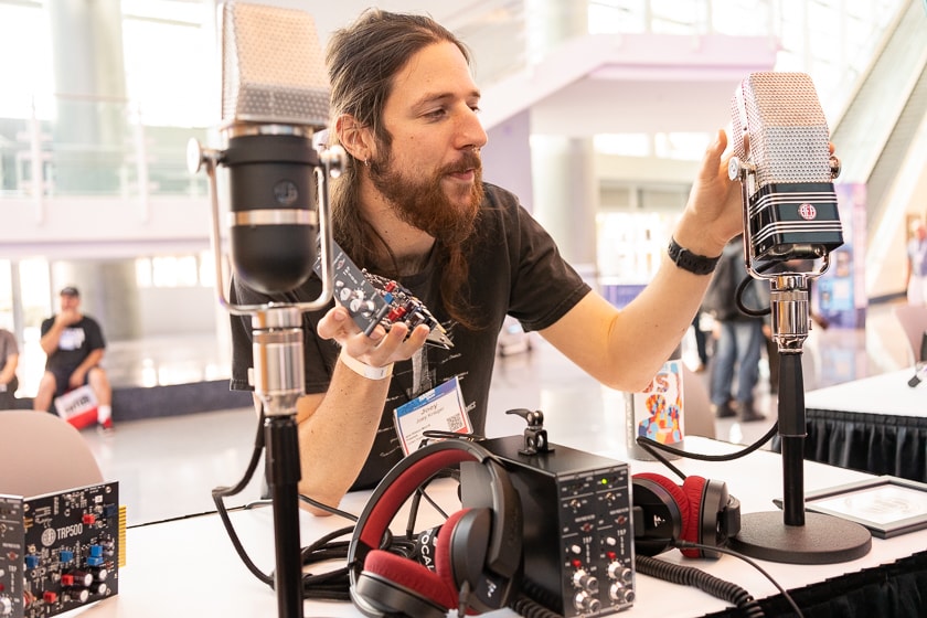 Joey Krieger of AEA Ribbon Mics & Preamps discussing the features of some new products.