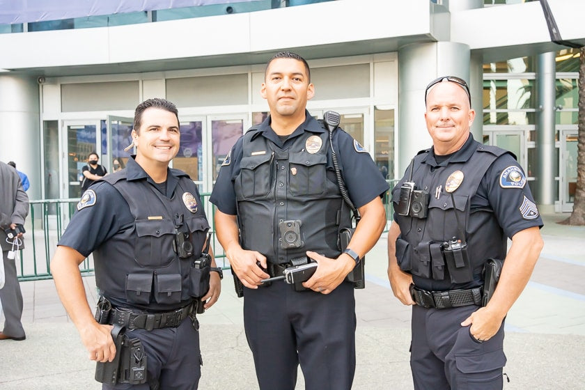 Officer Edgar, Officer Alvarez, and Sergeant McAlpine, three fine members of the Anaheim Police Department officers who kept the peace, while grooving to the tunes. I can certainly think of worse assignments!
