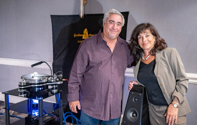 Eli and Ofra Gershman showed off their Grand Avant Garde speakers.