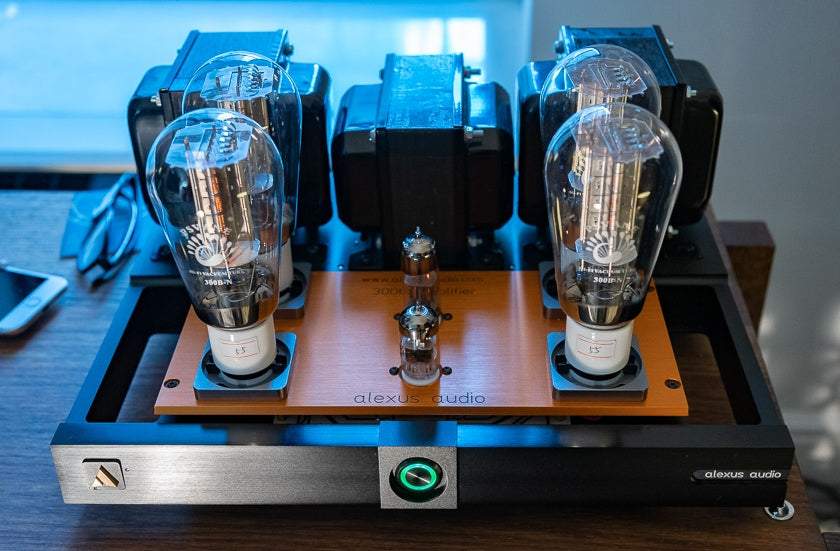 An Alexus Audio 300B-based power amplifier.