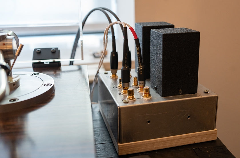 The Finemet moving-coil cartridge step-up transformer in the TreeHaus Audiolab room.