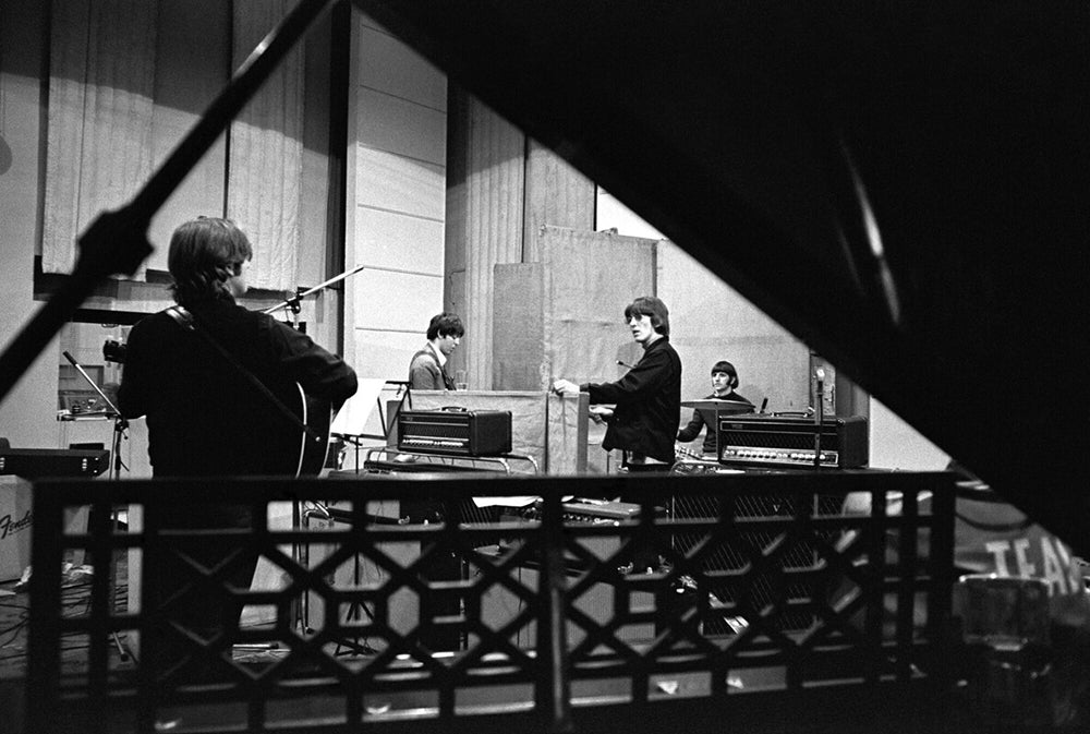 The Beatles in Abbey Road Studios during the recording of the Revolver album. © Apple Corps Ltd.