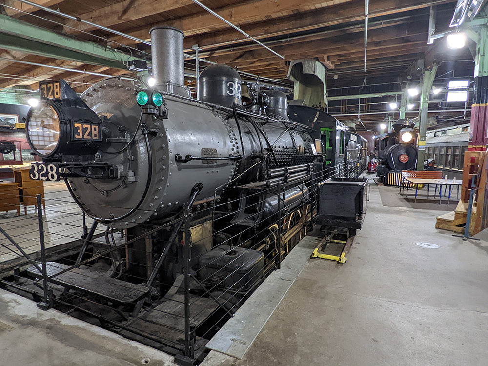 Inside the Minnesota Transportation Museum.