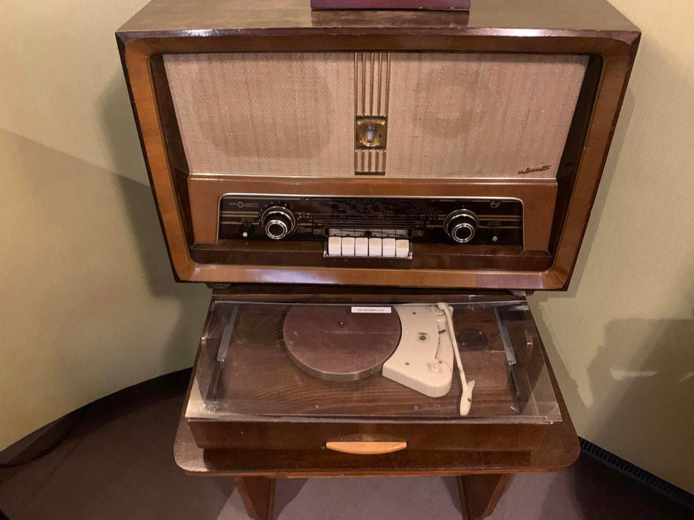 Philips tube radio and record player.