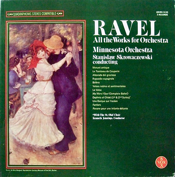Ravel, <em>All the Works for Orchestra,</em> quadraphonic LP box set album cover.