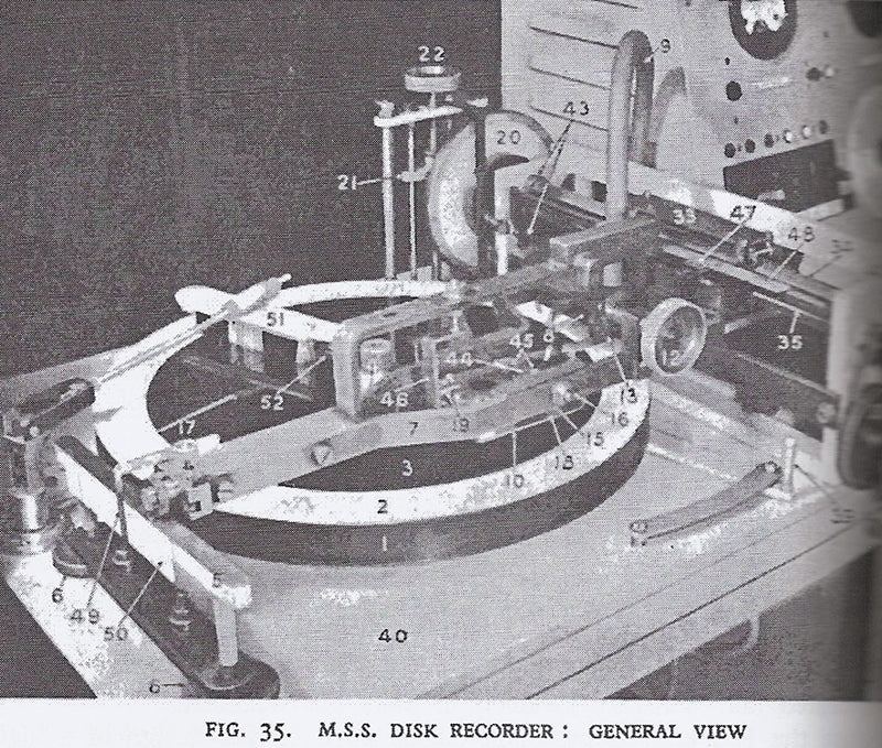 MSS disk recorder. From the BBC Recording Training Manual, 1950.