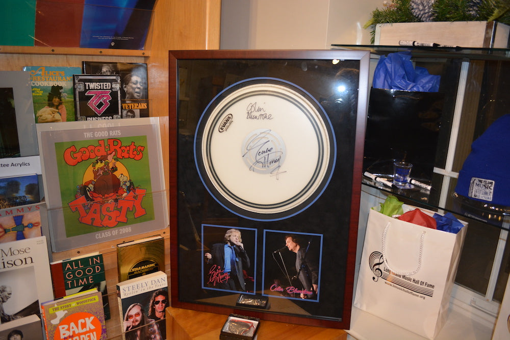 The gift shop offers some tre-cool items, including a drum head autographed by Eddie Money and Colin Blunstone (the Zombies).