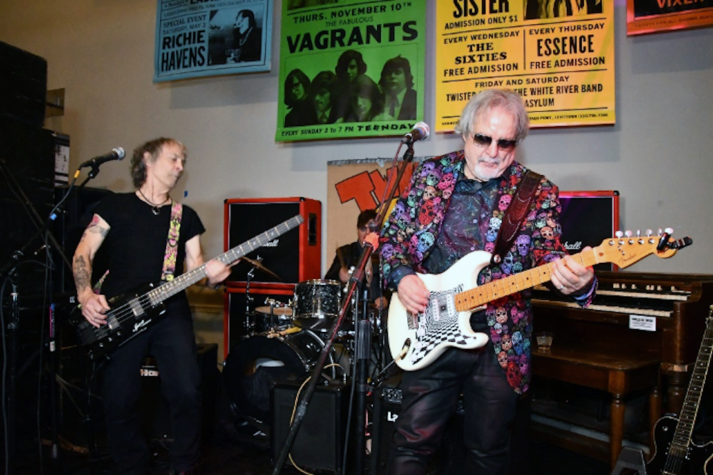 Burning for you: Albert Bouchard, Jules Radino and Joe Bouchard of Blue Öyster Cult close out the evening.